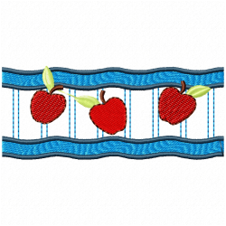 Apple Embroidery Design 12
